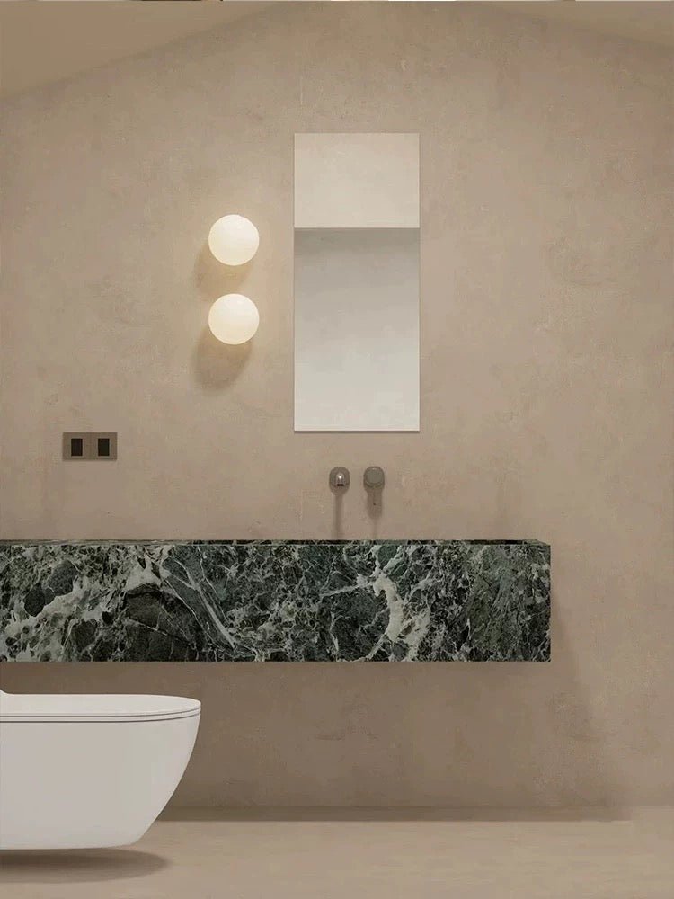 Modern Frosted Glass Globe LED Wall Sconce 1-Light Lasson Living