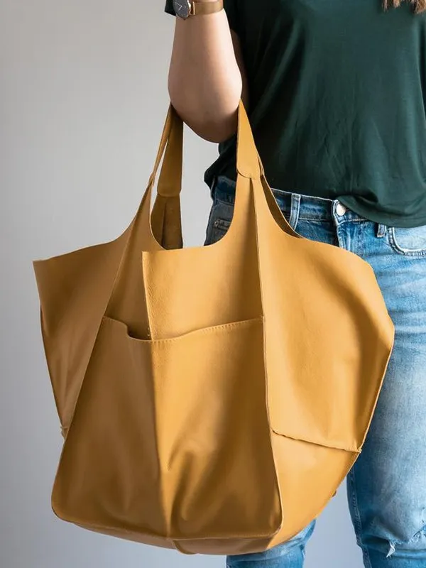 Maxine | Large Designer Bag Tote - Durable PU Leather Design