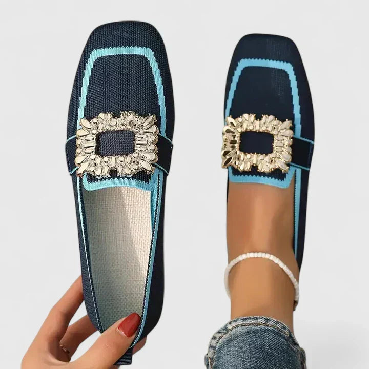 Maylora | Women's Black Loafers - Orthopedic Cushioned Comfort 1