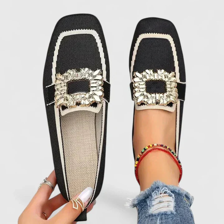 Maylora | Women's Black Loafers - Orthopedic Cushioned Comfort 3