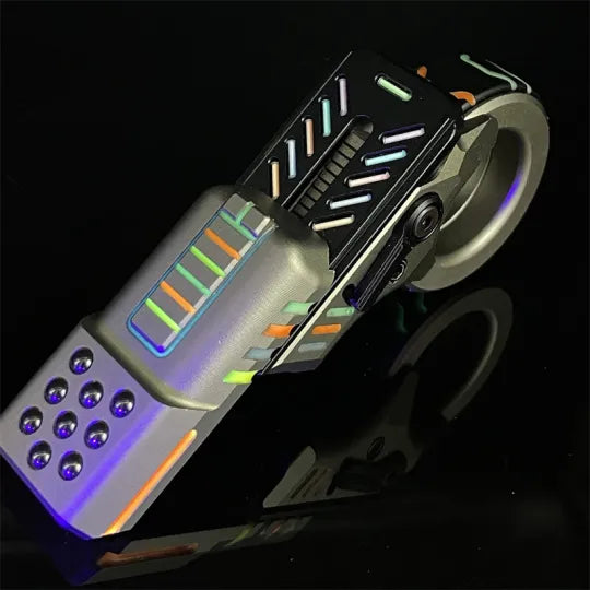 Mechanical Fidget Toy | Push Slider, Ratchet Ring & Loading Action | Pocket-Sized Stress Relief & Focus Hand Toy