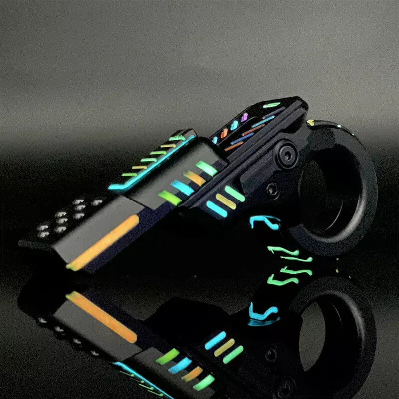 Mechanical Fidget Toy | Push Slider, Ratchet Ring & Loading Action | Pocket-Sized Stress Relief & Focus Hand Toy