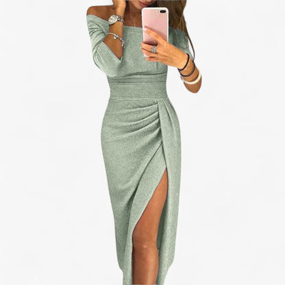 Mechi | Women's Off-Shoulder Cocktail Dress – Elegant Fit Design 0