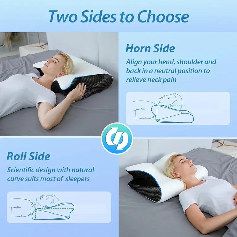 Memory Foam Cervical Pillow – Neck Support Sleeping Pillow | Comfortable Night Rest at Home 2