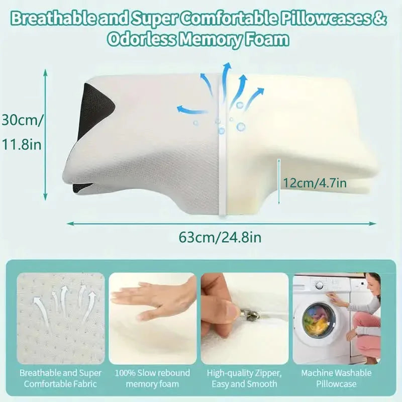 Memory Foam Cervical Pillow – Neck Support Sleeping Pillow | Comfortable Night Rest at Home 4