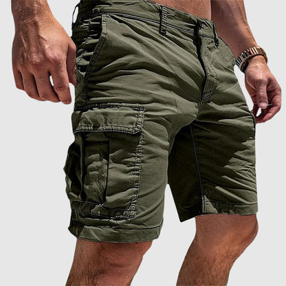 Men's Cargo Shorts – Multi-pocket, Structured Fit, Knee-Length