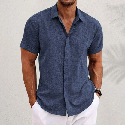 Men's Classic Short Sleeve Summer Shirt – Relaxed Fit Casual Style