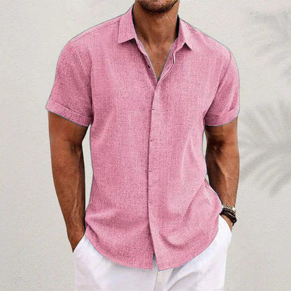 Men's Classic Short Sleeve Summer Shirt – Relaxed Fit Casual Style