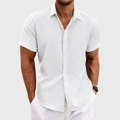 Men's Classic Short Sleeve Summer Shirt – Relaxed Fit Casual Style