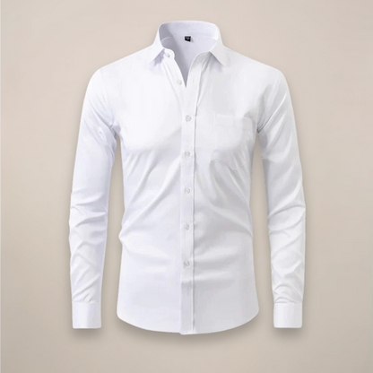 Men's Dress Shirts – Long-Sleeved Structured Fit Wrinkle-Free Fabric