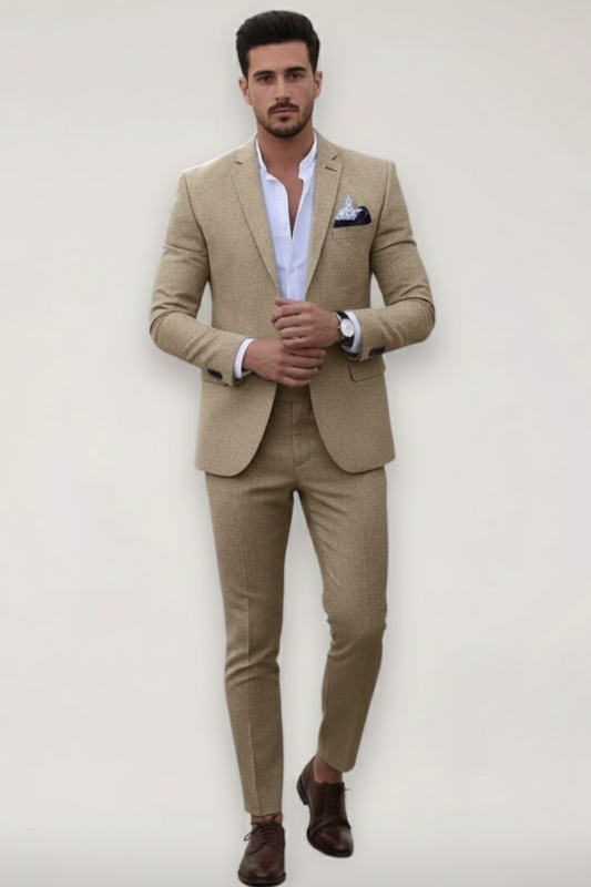 Men's Slim Fit Two Piece Suit – 65% Polyester XS to 2XL