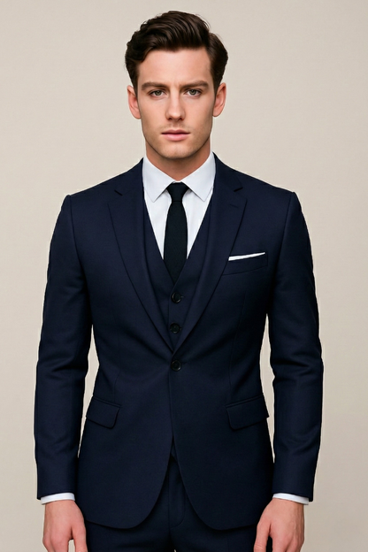 Men's Three Piece Suit – Polyester Blend Tailored Fit