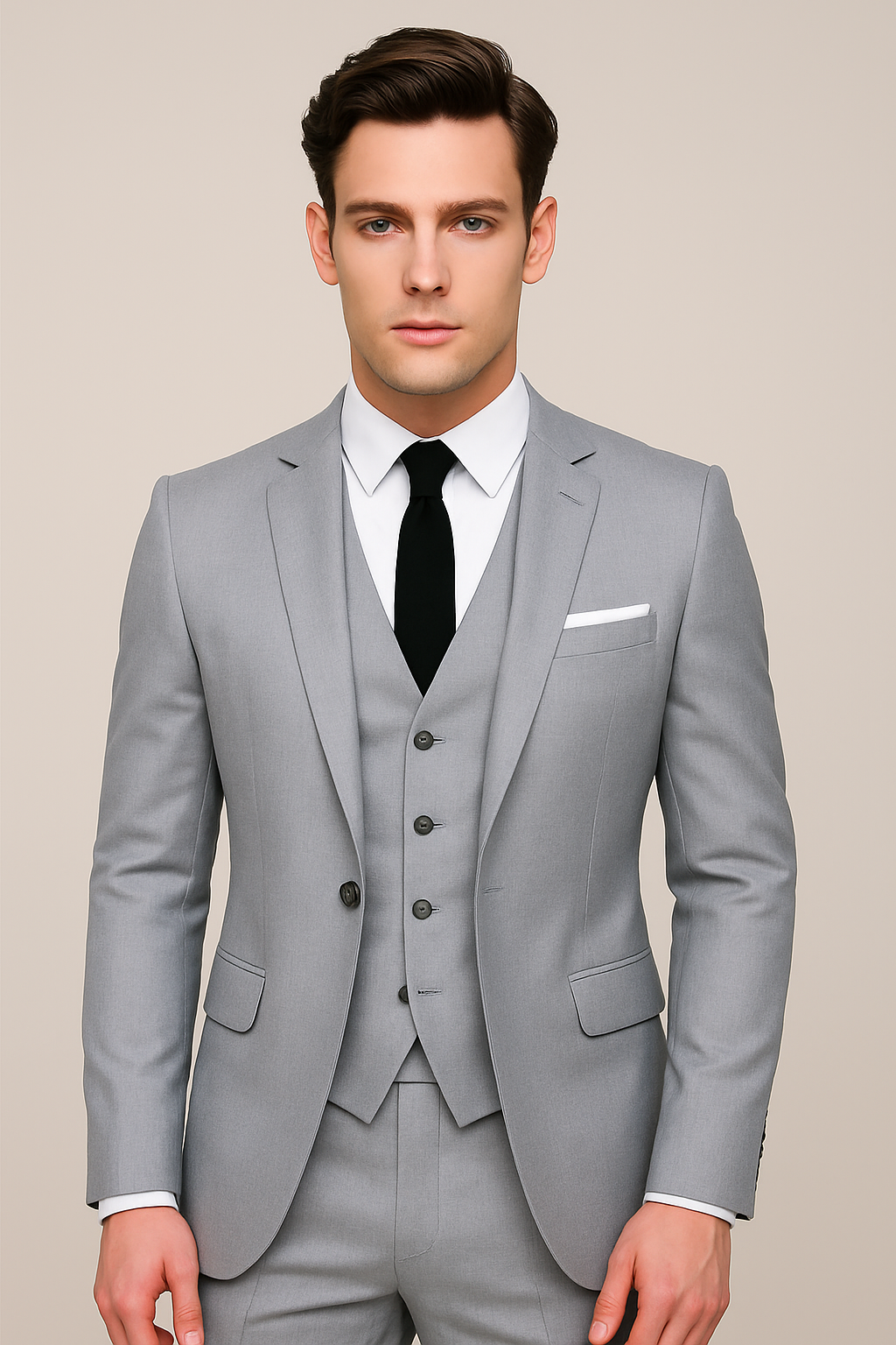 Men's Three Piece Suit – Polyester Blend Tailored Fit