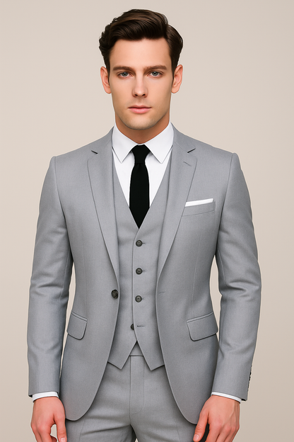 Men's Three Piece Suit – Polyester Blend Tailored Fit