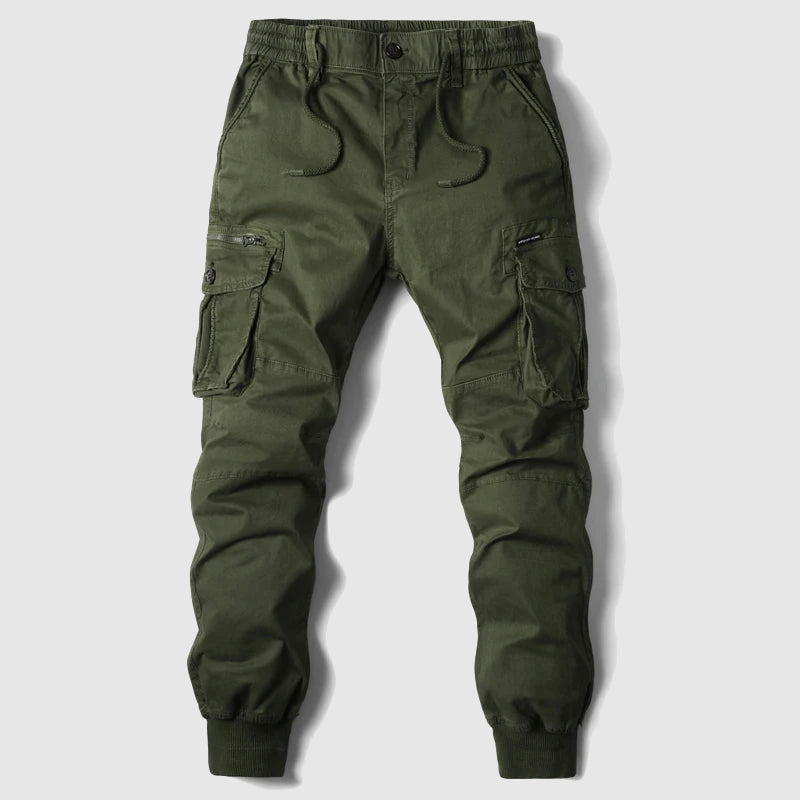 Men's Cargo Joggers – Tapered Fit Drawstring Waist Cuffed Ankles