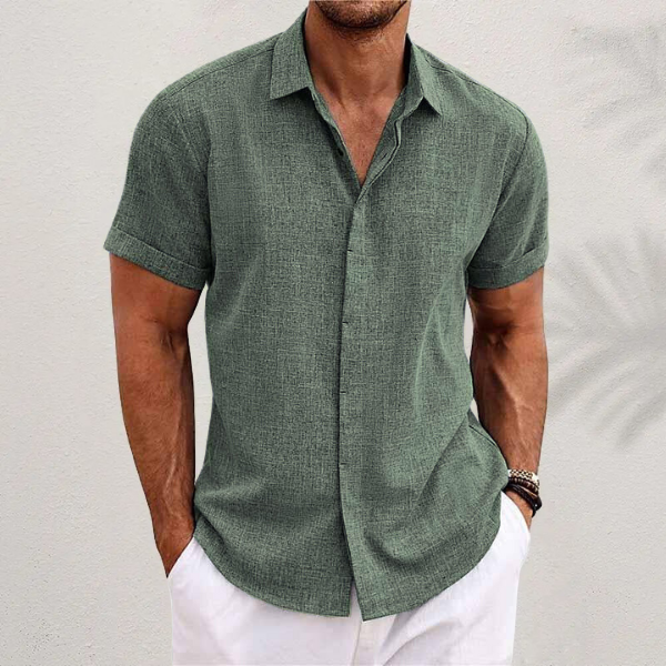 Men's Classic Short Sleeve Summer Shirt – Relaxed Fit Casual Style