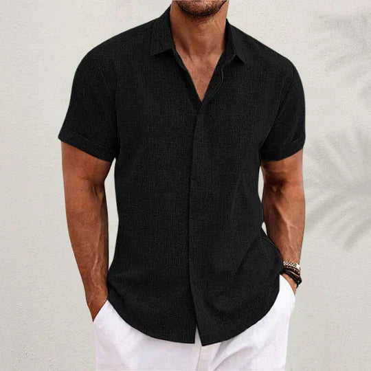Men's Classic Short Sleeve Summer Shirt – Relaxed Fit Casual Style