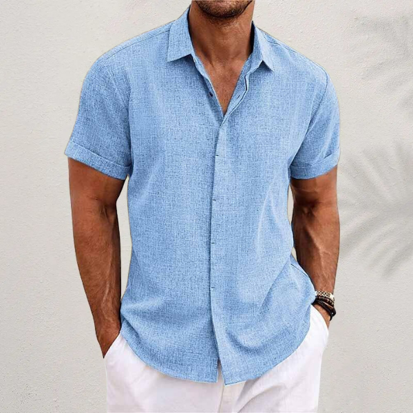 Men's Classic Short Sleeve Summer Shirt – Relaxed Fit Casual Style