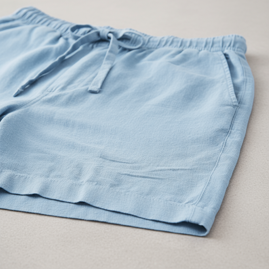 Men's Cotton Linen Shorts – Relaxed Fit Drawstring Waist