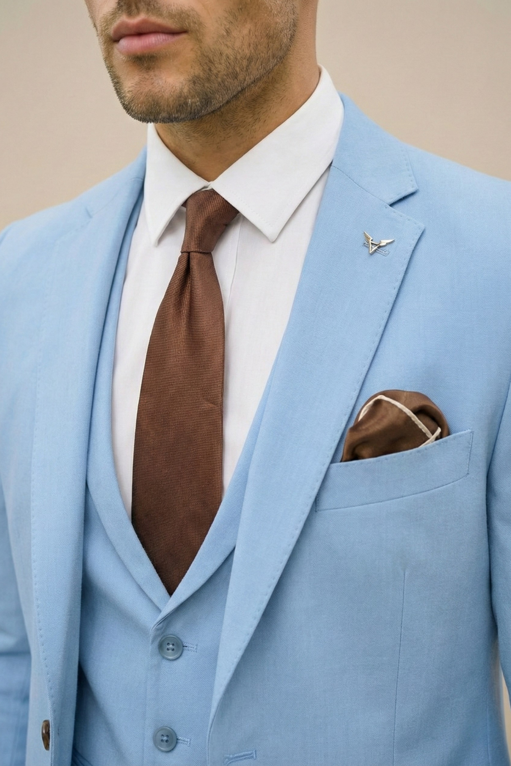 Men's Modern Three Piece Suit – Tailored Fit XS to XXL