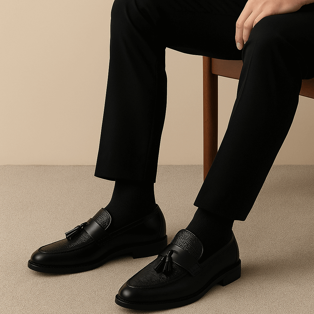 Men's Woven Tassel Loafers – Slip-On Design for Formal and Casual Wear