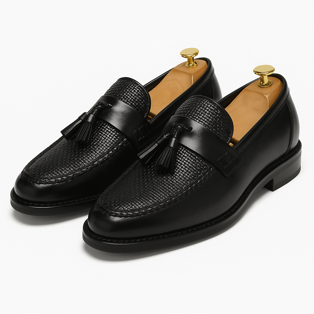 Men's Woven Tassel Loafers – Slip-On Design for Formal and Casual Wear