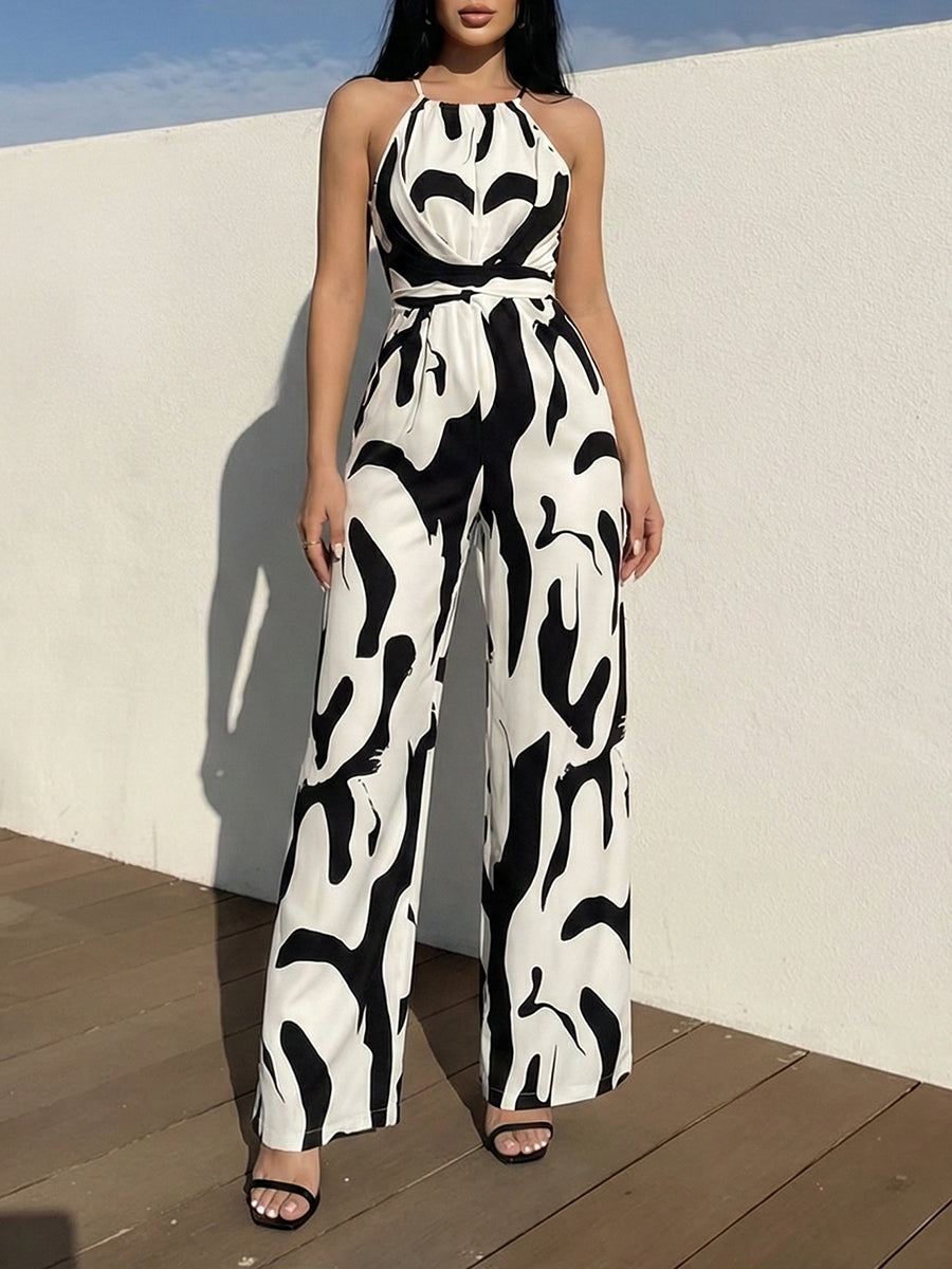 Mia | Elegant Black Wide-Leg Jumpsuit for Women