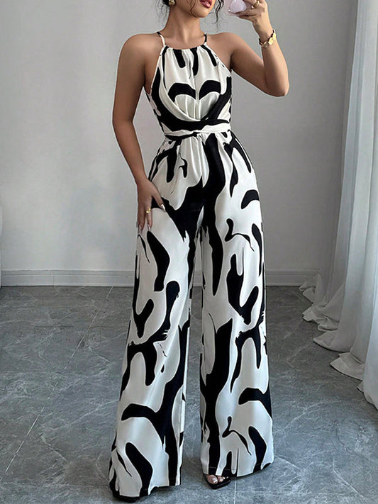 Mia | Elegant Black Wide-Leg Jumpsuit for Women