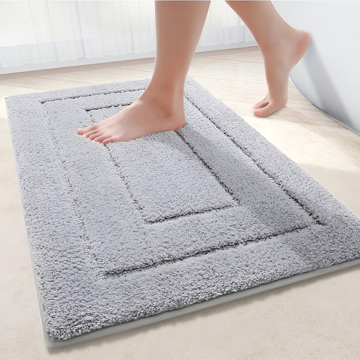 Microfiber Bath Mat | Soft Non-Slip Plush Rug