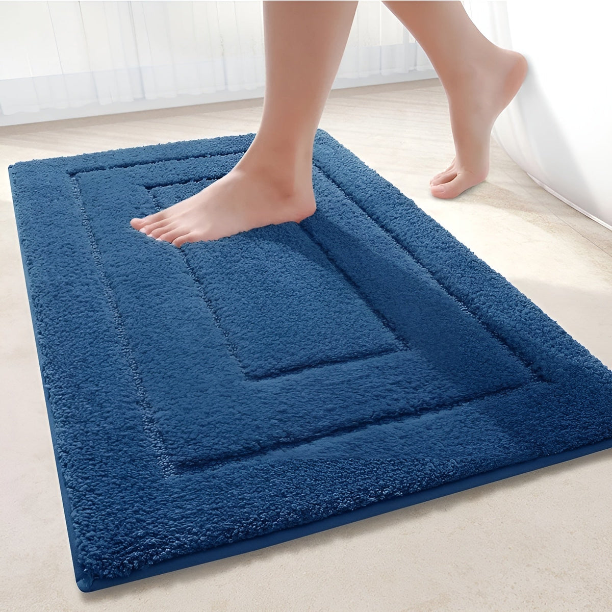 Microfiber Bath Mat | Soft Non-Slip Plush Rug