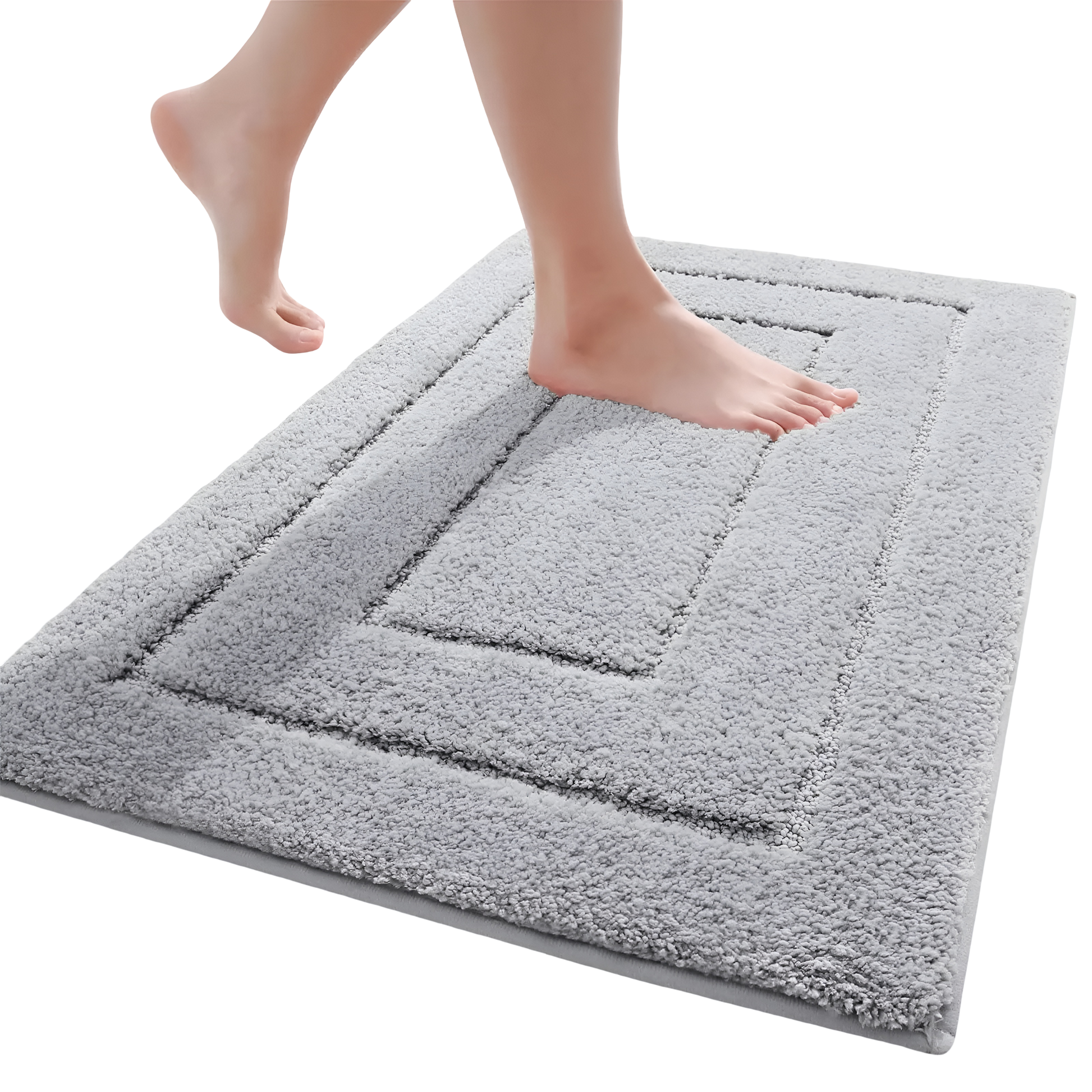 Microfiber Bath Mat – Soft Blue, Non-Slip Design for the Bathroom or Shower 1