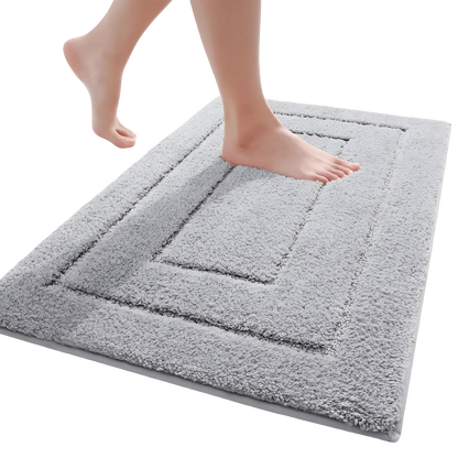 Microfiber Bath Mat – Soft Blue, Non-Slip Design for the Bathroom or Shower 1