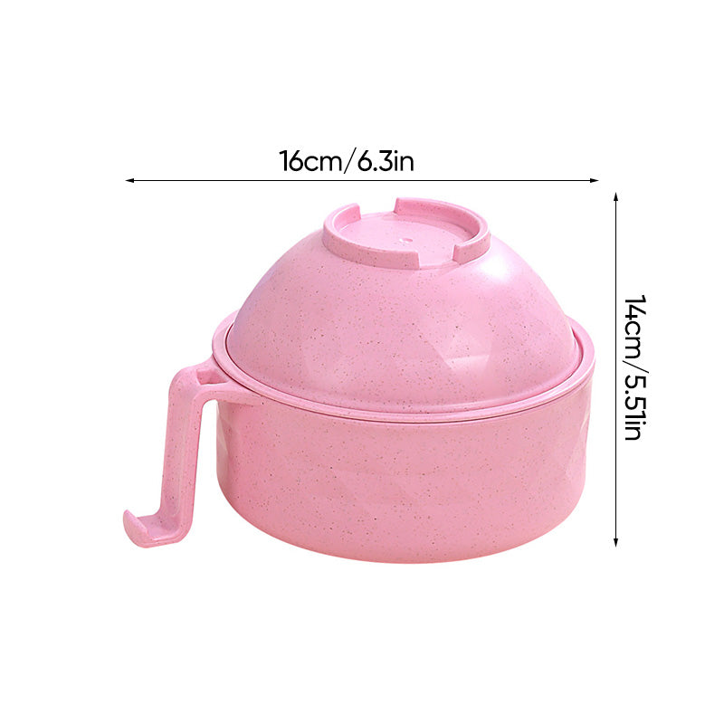 Microwave Ramen Bowl with Strainer Lid | Wheat Fibre, Purple, Black, Beige, Pink | Cook Noodles Without a Stovetop