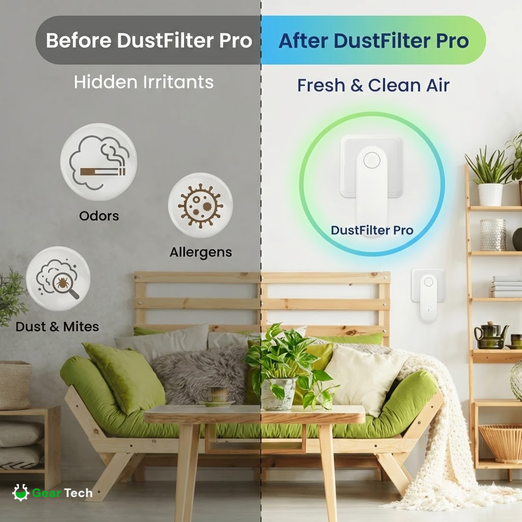Mini Air Cleaner Purifier for Dust Mites | Plug-In Ionizer for Home Freshness