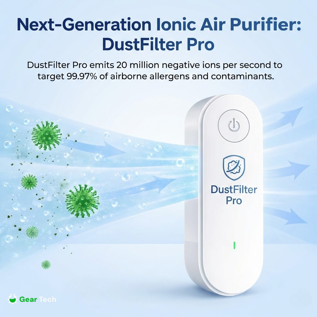 Mini Air Cleaner Purifier for Dust Mites | Plug-In Ionizer for Home Freshness