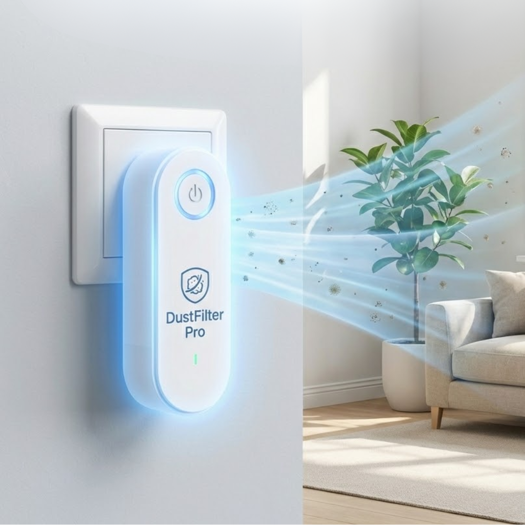 Mini Air Cleaner Purifier for Dust Mites | Plug-In Ionizer for Home Freshness