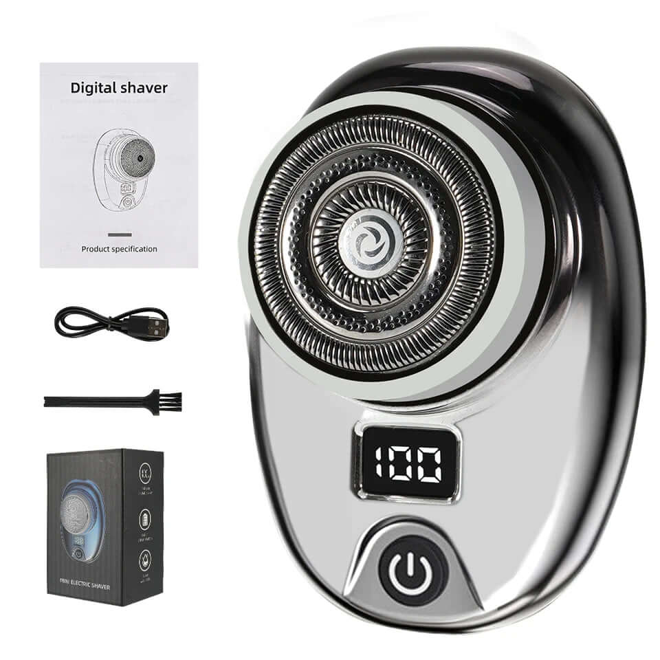 Mini Electric Shaver for Face and Body | Waterproof Stainless Steel Blades | Fast-Charge Battery, Travel-Ready