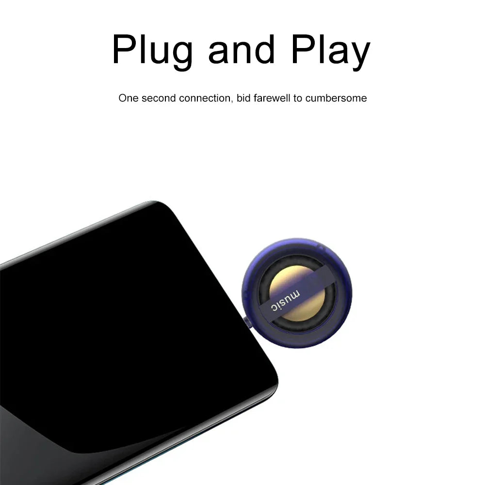 Mini Plug-In Phone Speaker | USB-C Plug, No Cable Needed