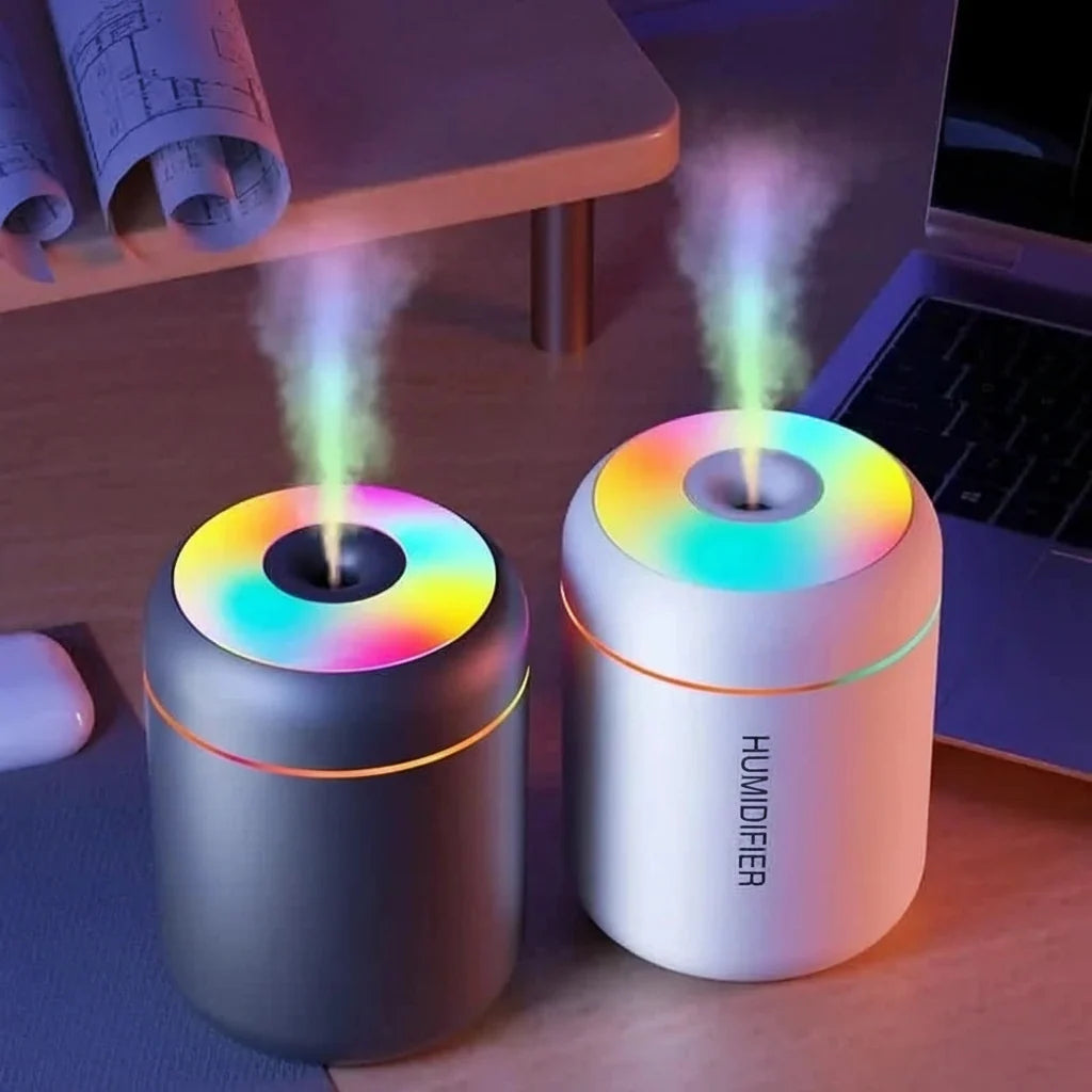 Mini USB Humidifier with 180 ml Water Tank | 40 ml/h Mist Output | Built-in LED Mood Light for Desk, Bedroom & Office Spaces 2