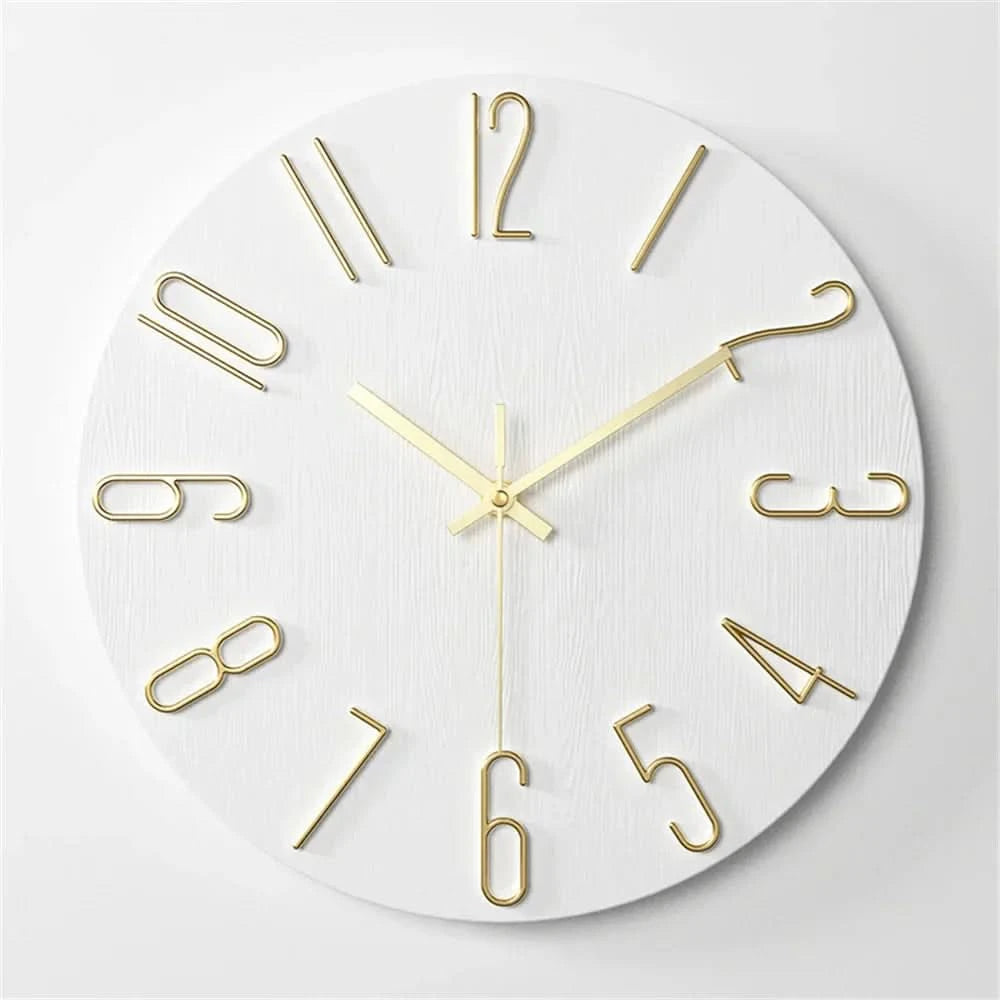 Minimalist | Modern Wall Clock - Frameless 3D Design With Silent Quartz Movement