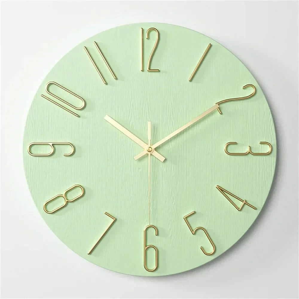 Minimalist | Modern Wall Clock - Frameless 3D Design With Silent Quartz Movement