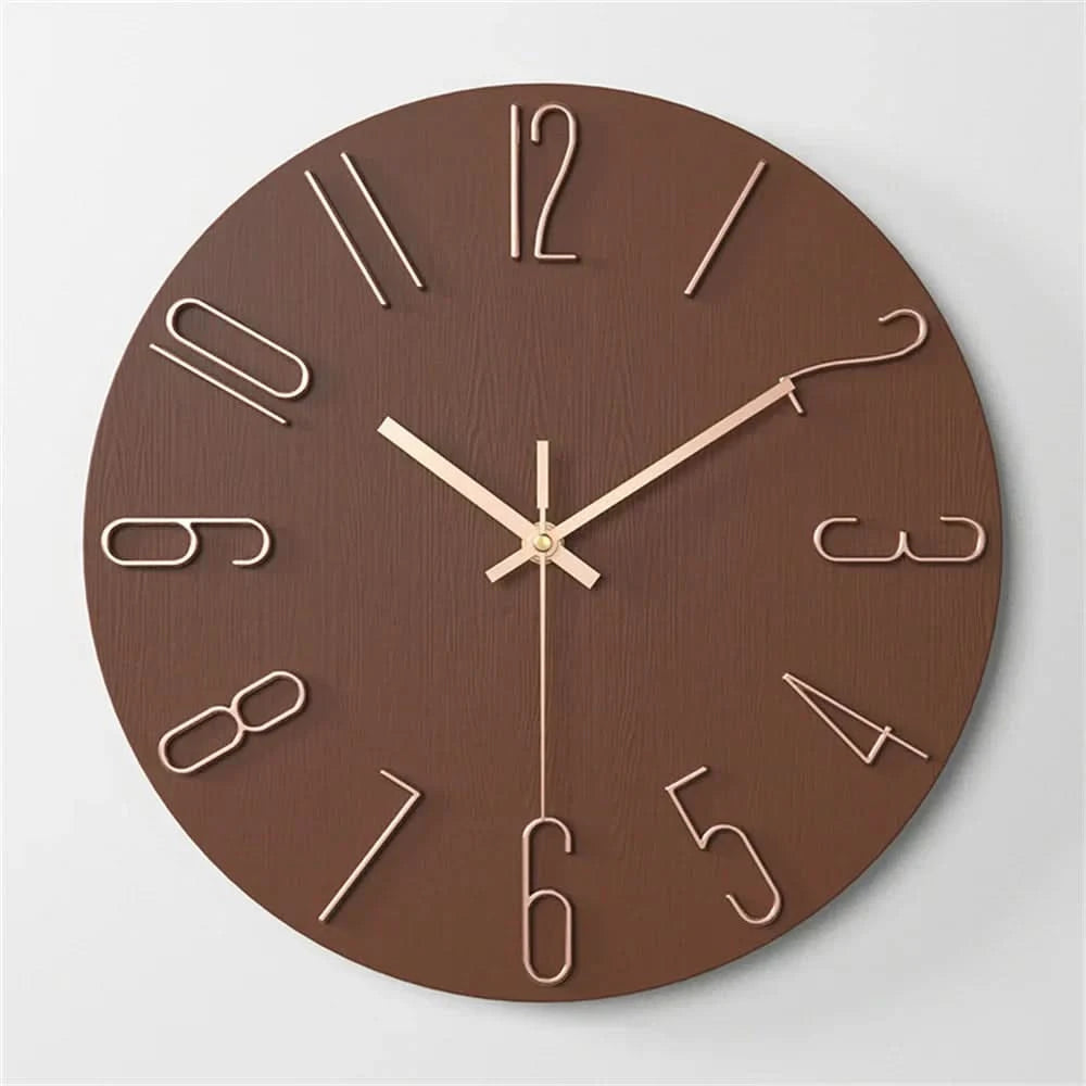Minimalist | Modern Wall Clock - Frameless 3D Design With Silent Quartz Movement