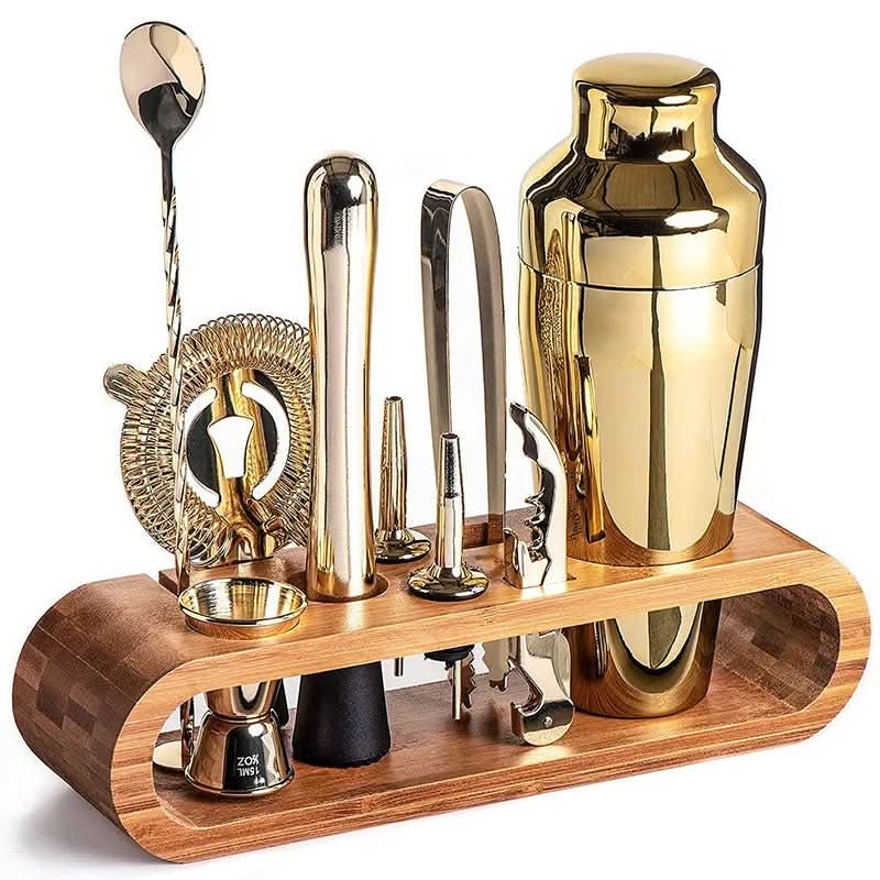 10-Piece Cocktail Set Stainless Steel | Silver, Gold or Black | Rust-Resistant Bar Tool Kit for Home Entertaining 6