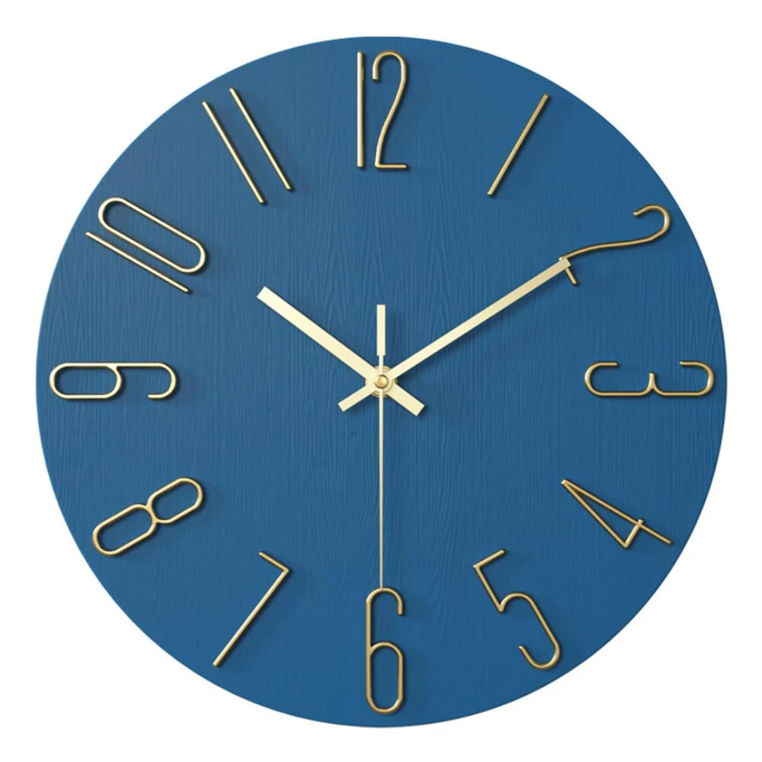 Modern Wall Clock 30 cm Silent Minimalist Design - Plastic - Battery-Operated