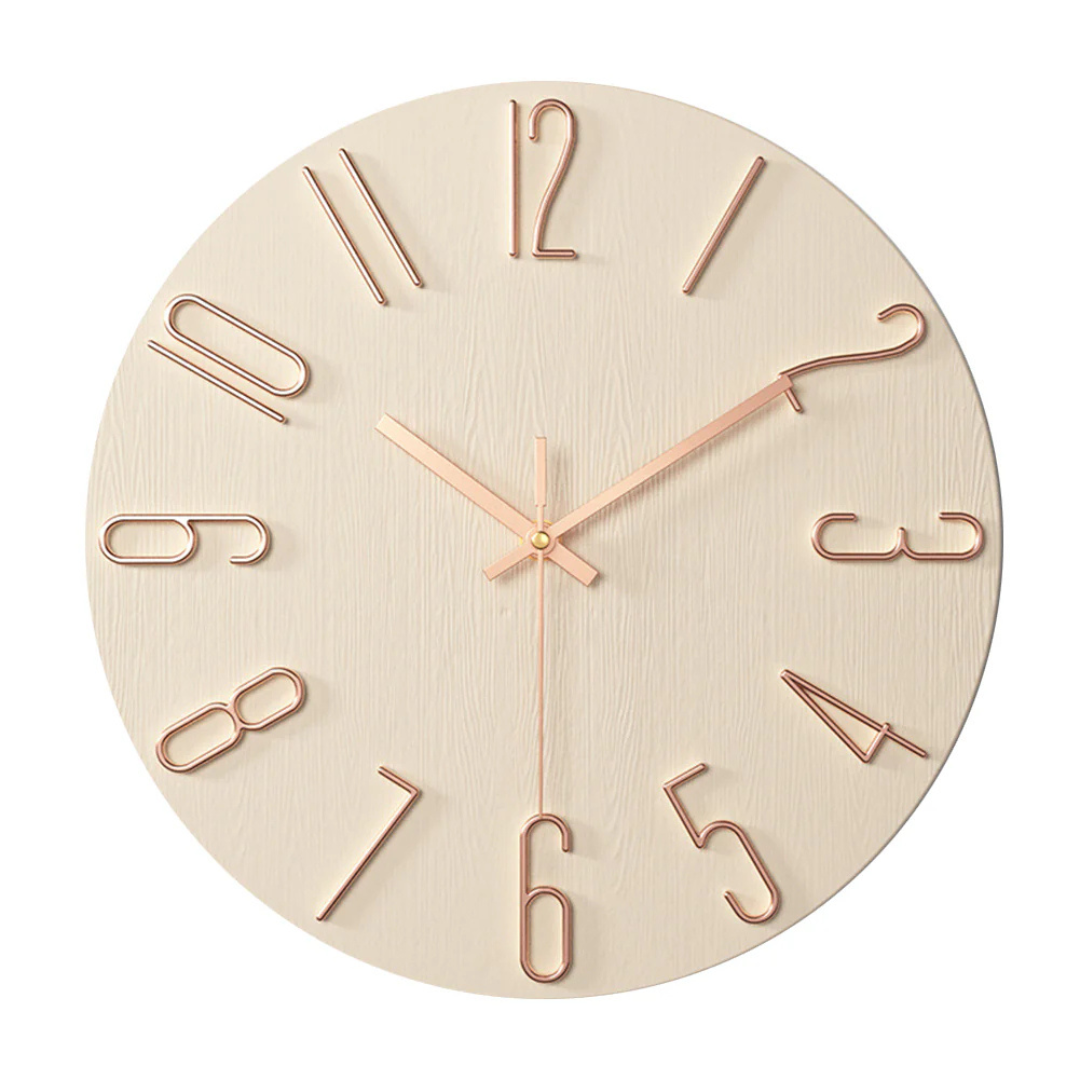 Modern Wall Clock 30 cm Silent Minimalist Design - Plastic - Battery-Operated
