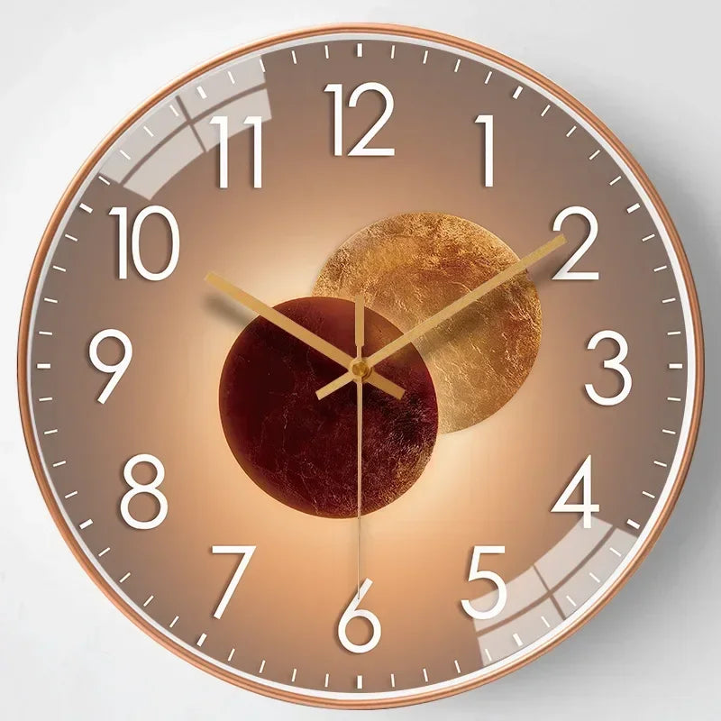 Modern Wall Clock | Raised Numerals, Glowing Centre Disc