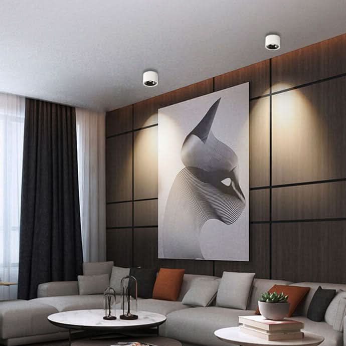Modern LED | Flush Mount Ceiling Light Fixture - Adjustable Design