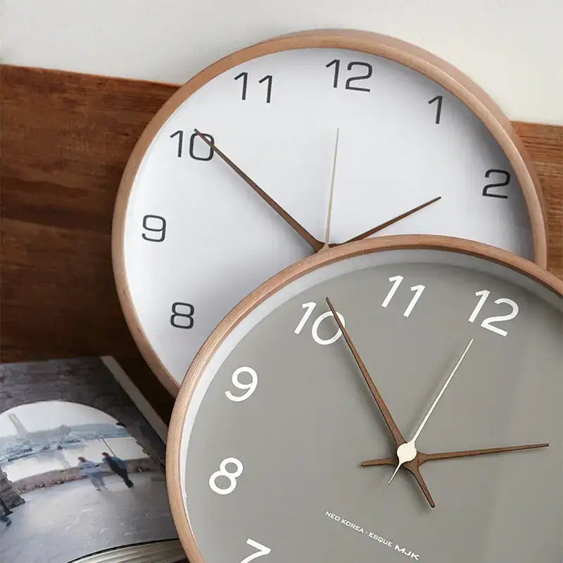 Modern Scandinavian Wood Frame Wall Clock 3