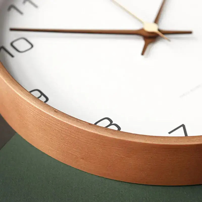 Modern Scandinavian Wood Frame Wall Clock 5