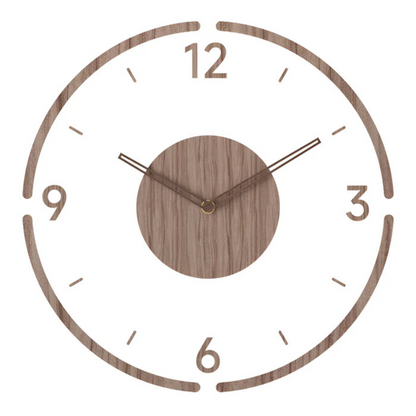Modern Wall Clock – Clear Acrylic and Wood, Minimalist Design for the Living Room or Office 4